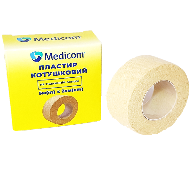Пластир медичний котушковий MEDICOM® на тканинній основі, 5м * 2см